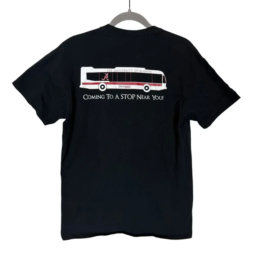 Alabama Crimson Tide Gildan Ultra Cotton T-Shirt Mens Medium Black  Short Sleeve